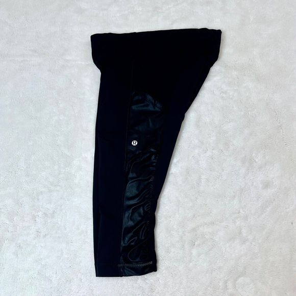 Lululemon Womens Cut The Crop Legging Size 6 Black Capri Cropped Pockets Yoga - Picture 10 of 10